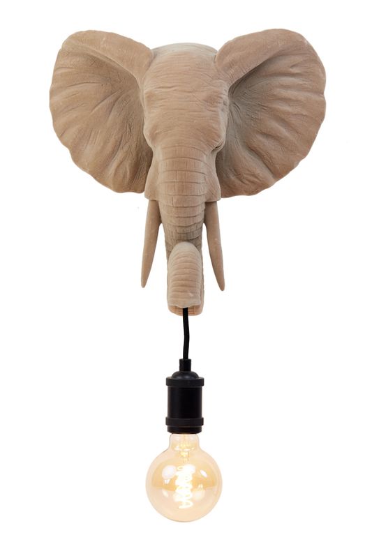 Elefant vegglampe,  velvet sand