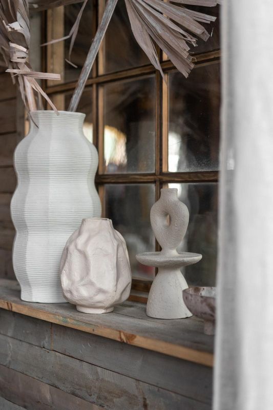 Elara vase offwhite