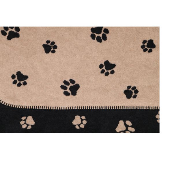 Potetrykk sort. We love dogs pledd, i deilig bomull/ syntet kvalitet