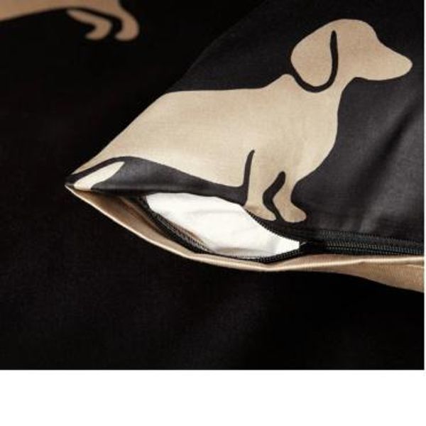 Dogs sort sateng sengesett fra Elegante